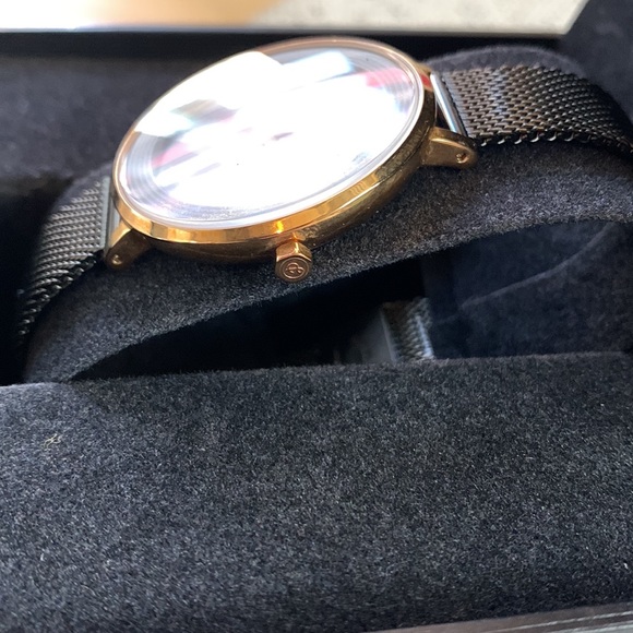 NIB SO&CO Black and Gold Discontinued Madison Watch, Stainless Steel Mesh Band - Picture 8 of 14